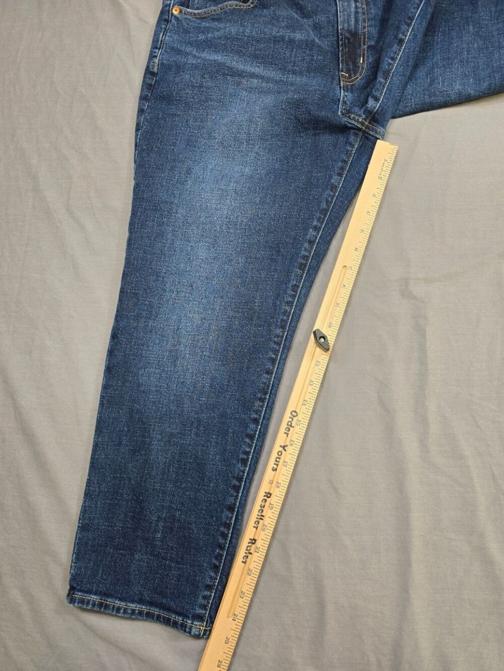 Gap Womens Girlfriend Mid Rise Jeans Size 33/16R Stretch Denim Blue - Picture 4 of 5